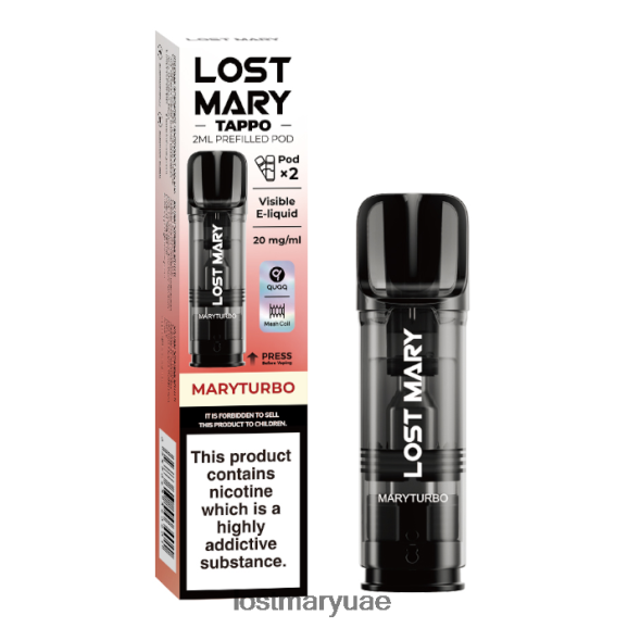 Lost Mary Vape UAE Price- maryturbo كبسولات لوست ماري تابو المعبأة مسبقاً - 20 ملجم - 2 قطعة B268RN185