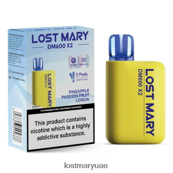 Lost Mary Price- أناناس باشن فروت ليمون لوست ماري DM600 X2 vape القابل للتصرف B268RN197