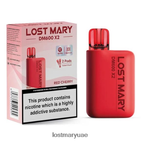 Lost Mary Puffs- الكرز الأحمر لوست ماري DM600 X2 vape القابل للتصرف B268RN198