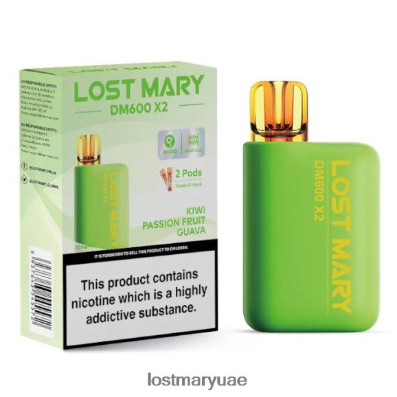 Lost Mary UAE- كيوي باشن فروت جوافة لوست ماري DM600 X2 vape القابل للتصرف B268RN193