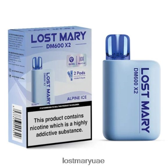 Lost Mary Vape Flavors- جليد جبال الألب لوست ماري DM600 X2 vape القابل للتصرف B268RN186