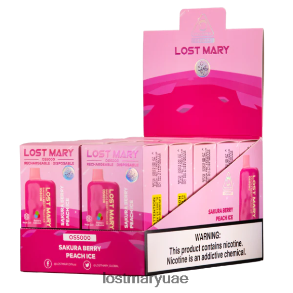 Lost Mary Vape- ساكورا بيري خوخ مثلج فقدت ماري OS5000 B268RN61