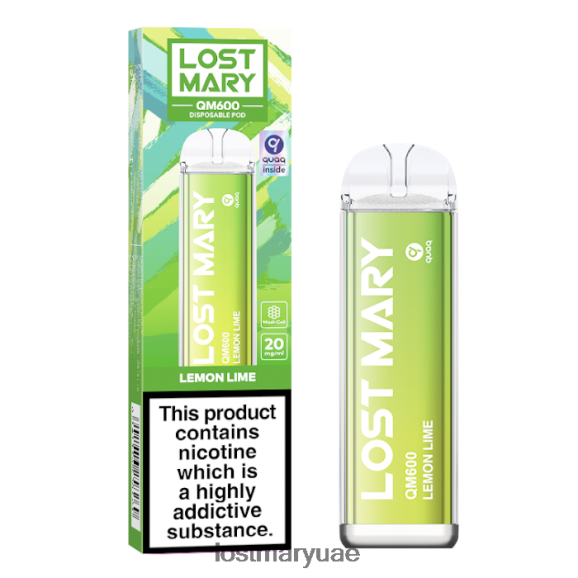 Lost Mary Puffs- ليمون حامض فقدت ماري qm600 vape القابل للتصرف B268RN168
